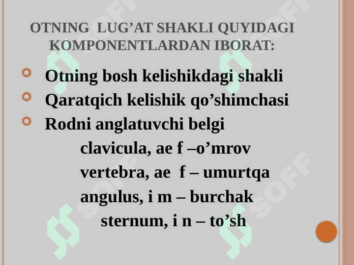 Ot so’z turkumi va uning grammatik kategoriyalari 5