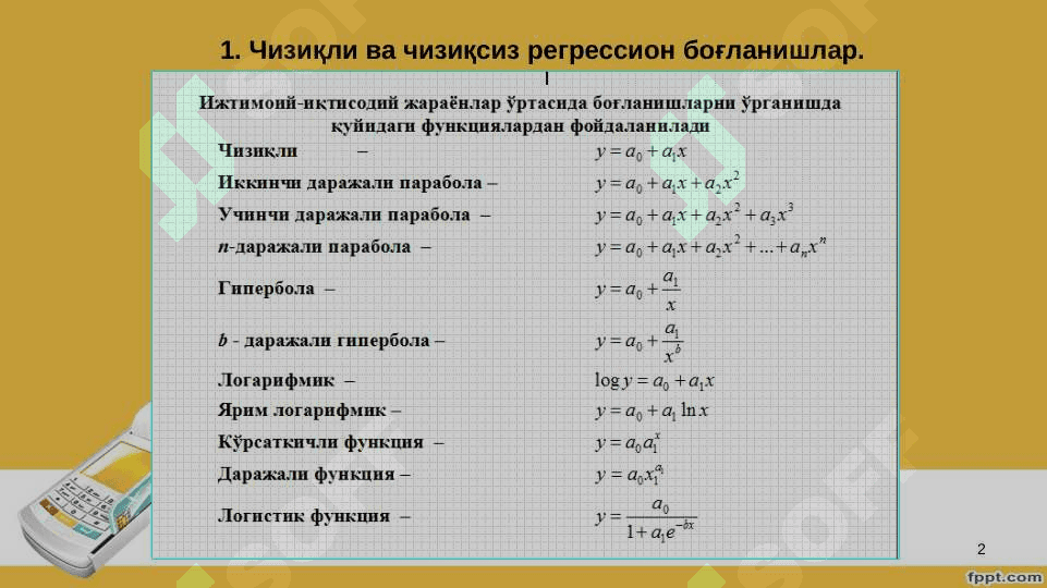 JUFT REGRESSION TAHLIL. ENG KICHIK KVADRATLAR USULINING BAHOLASH HUSUSIYATLARI: GAUSS-MARKOV TEOREMASI. 2