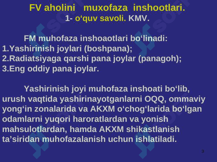 FV aholini   muxofaza  inshootlari 3