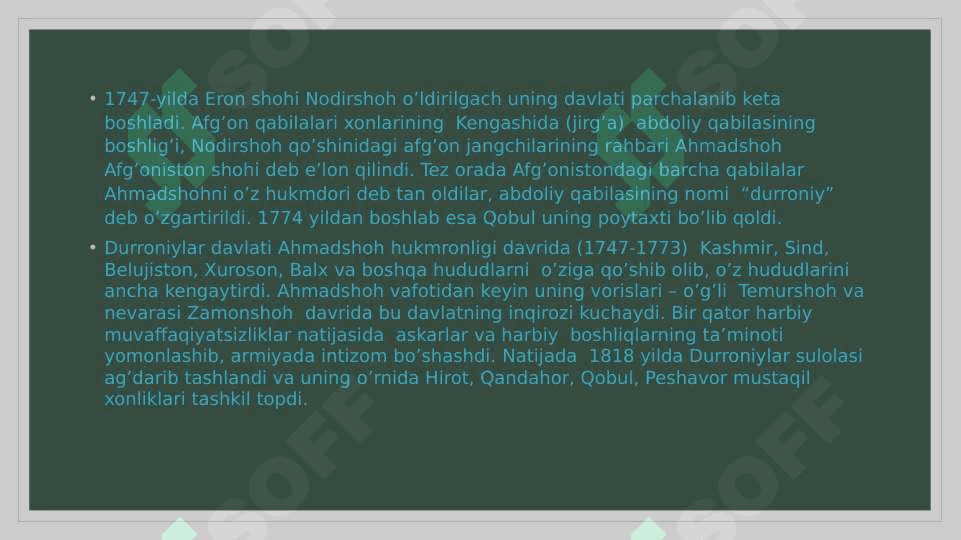 Afg‘oniston yangi davrda: tarixiy rivojlanishning asosiy voqealari va jarayonlari 3