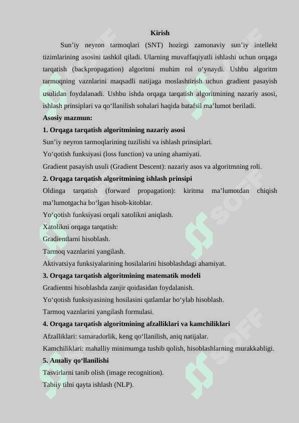 Sinir tarmoqlarida orqaga tarqatish algoritmlari 3