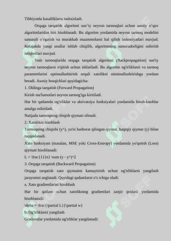 Sinir tarmoqlarida orqaga tarqatish algoritmlari 4