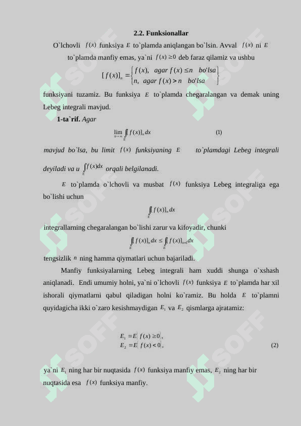 LEBEG-STILTES INTEGRALI 6