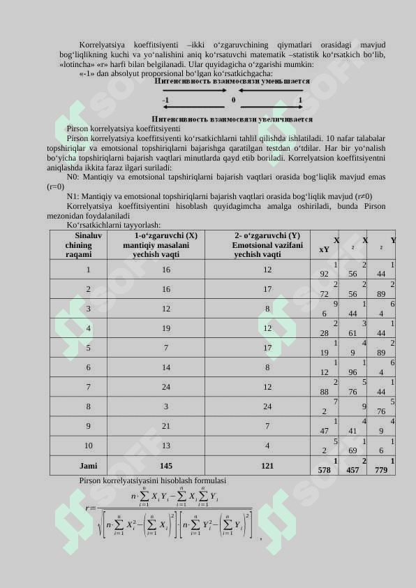 KORRELYATSION TAHLIL METODLARI 2