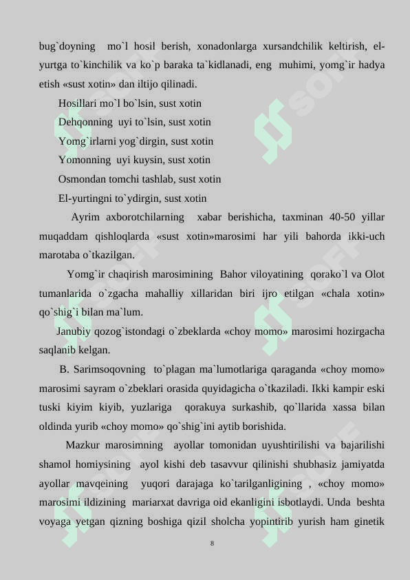 Qadimgi diniy tasavvurla, urf odatlar va irimlar 8