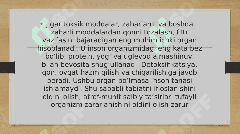 Jigarning hazm jarayonidagi roli.Oʻt safro  ajralishi va oʻtning xossalari. Oshqozon ichak yoʻlining xarakat faoliyati 3