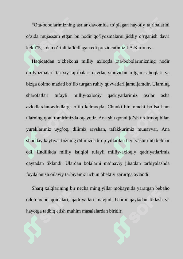 Yosh avlod tarbiyasida oilaning o’rni haqida Mutaffakirlar ta’limoti 4