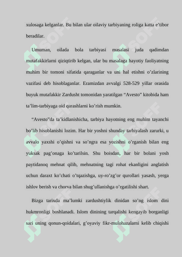 Yosh avlod tarbiyasida oilaning o’rni haqida Mutaffakirlar ta’limoti 7