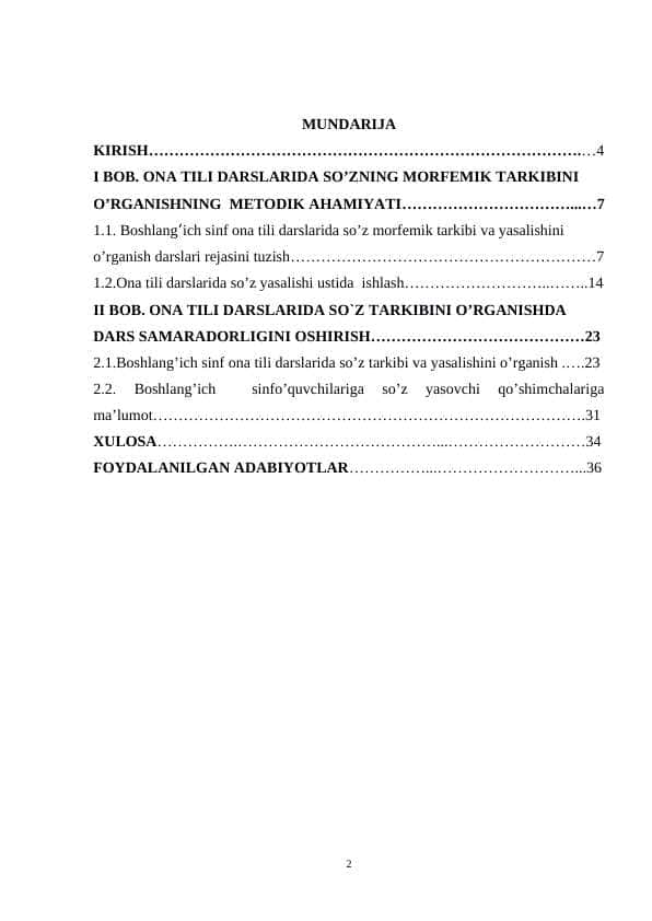 SO’Z TARKIBI MAVZUSINI O’RGATISH METODIKASI 1