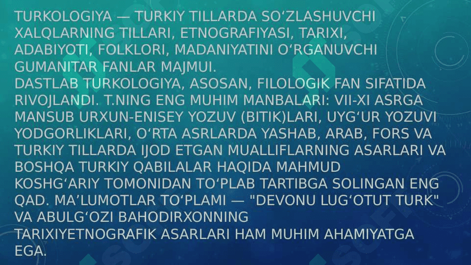 O’zbek turkologiyasi. Mustaqillik yillarida turkiy filologiya 3