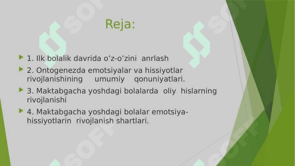 Bolaning o’z-o’zini anglashi va motivatsion sohasining rivojlanish jarayoni 2