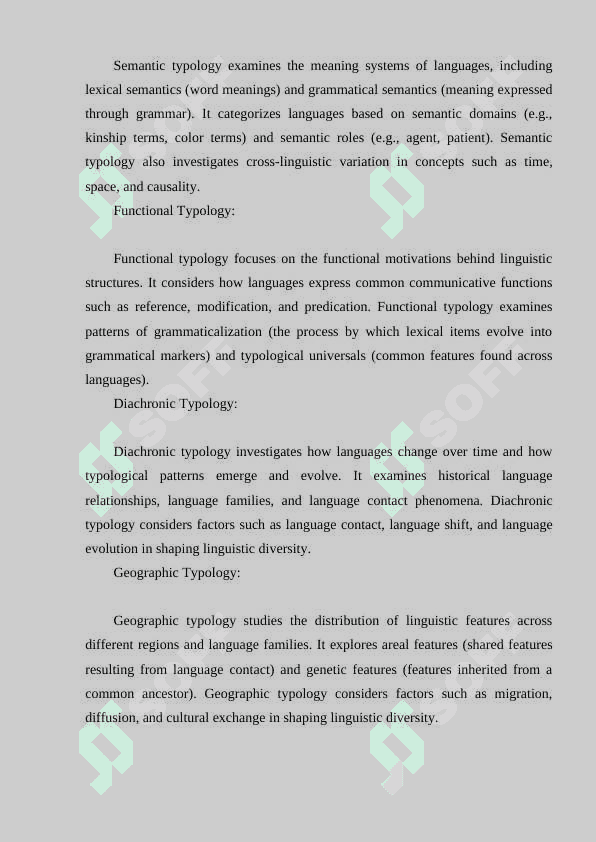 Branches of comparative typology 3