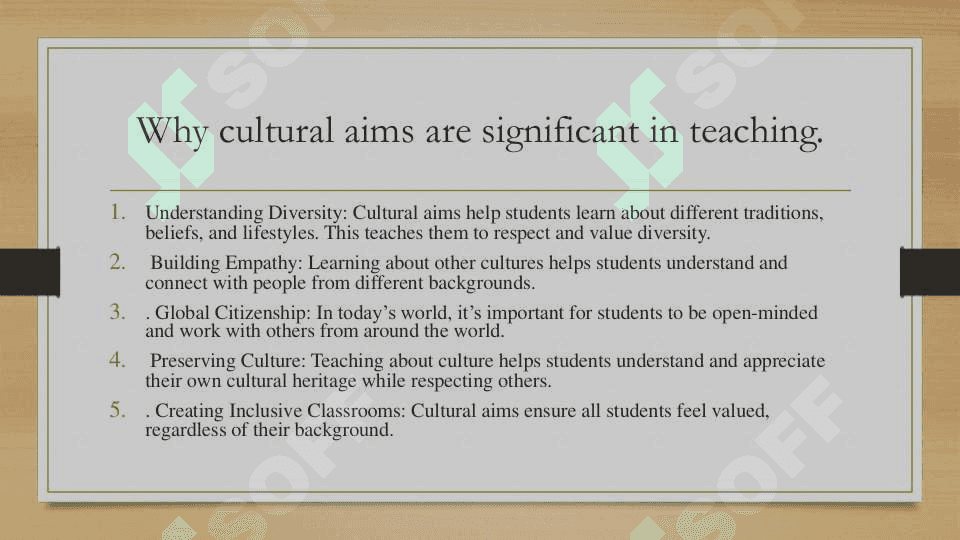 Cultural aims of teaching. 4