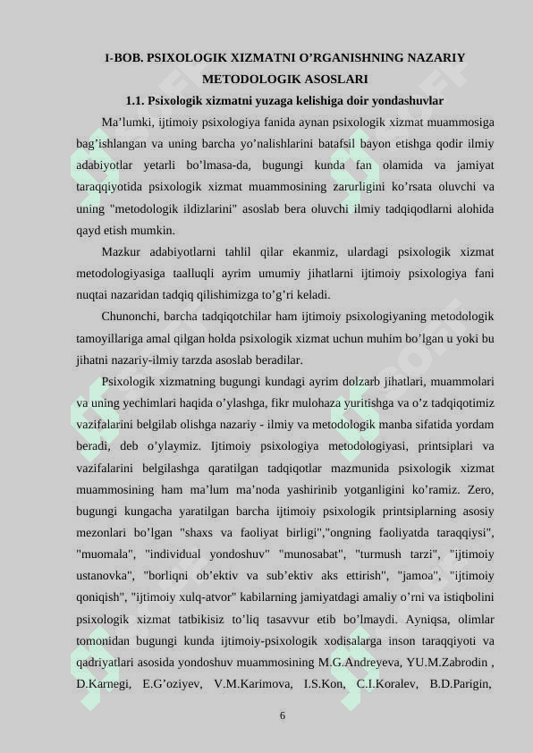 SOTSIAL TASHKILOTLAR TIZIMIDA PSIXOLOGIK XIZMATNING O’RNI 6