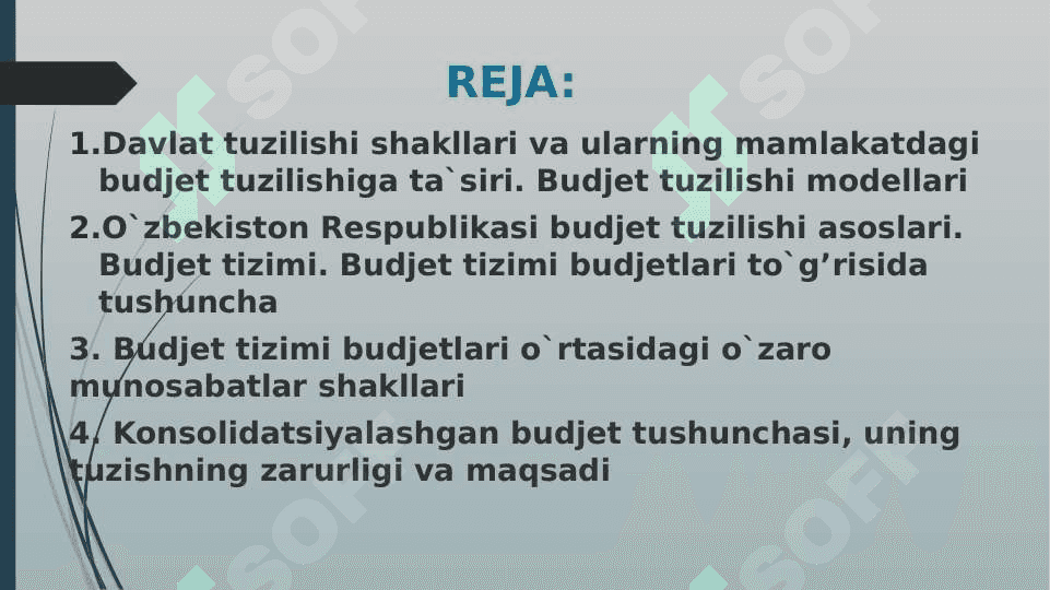 BUDJET TUZILISHI VA BUDJET TIZIMI 2
