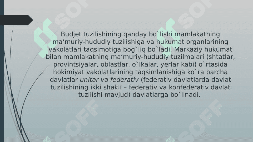 BUDJET TUZILISHI VA BUDJET TIZIMI 3
