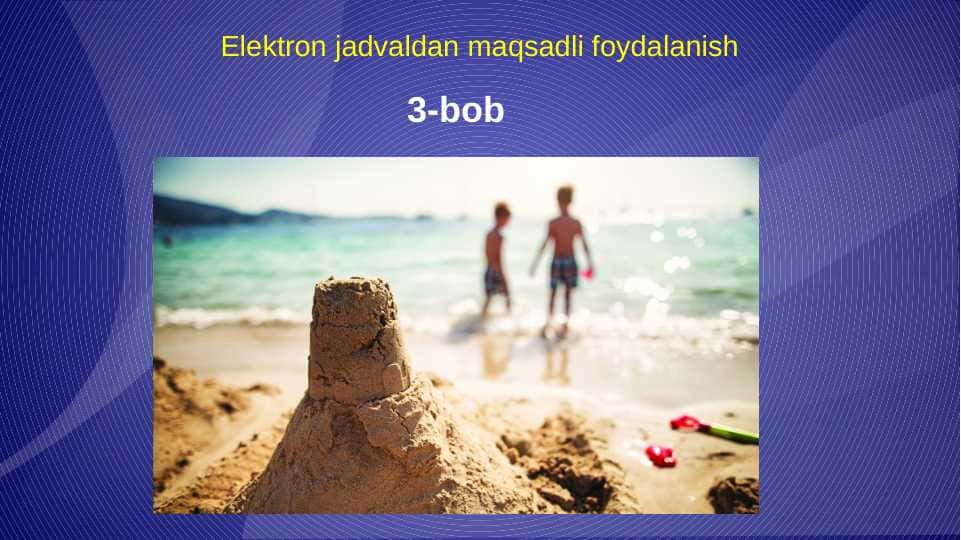 Elektron jadvaldan maqsadli foydalanish 1