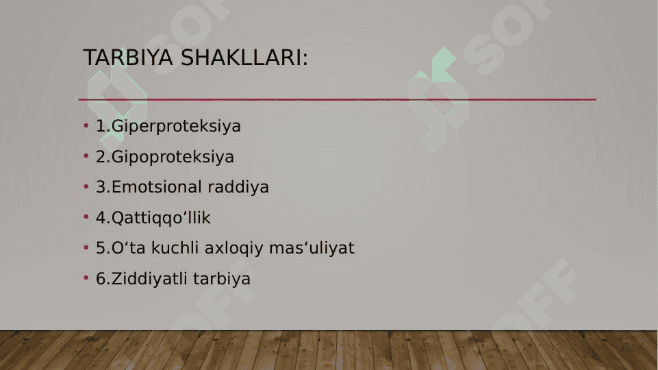 Ota-onalik ustanovkalari Tarbiya shakllari 5