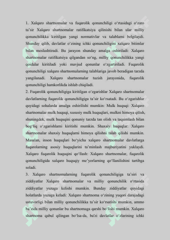 7-modda. Fuqarolik qonunchiligi va xalqaroshartnomalar hamda bitimlar 7
