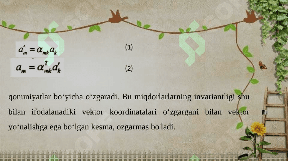 Relyativistik zarraning tenzori va vektori 4