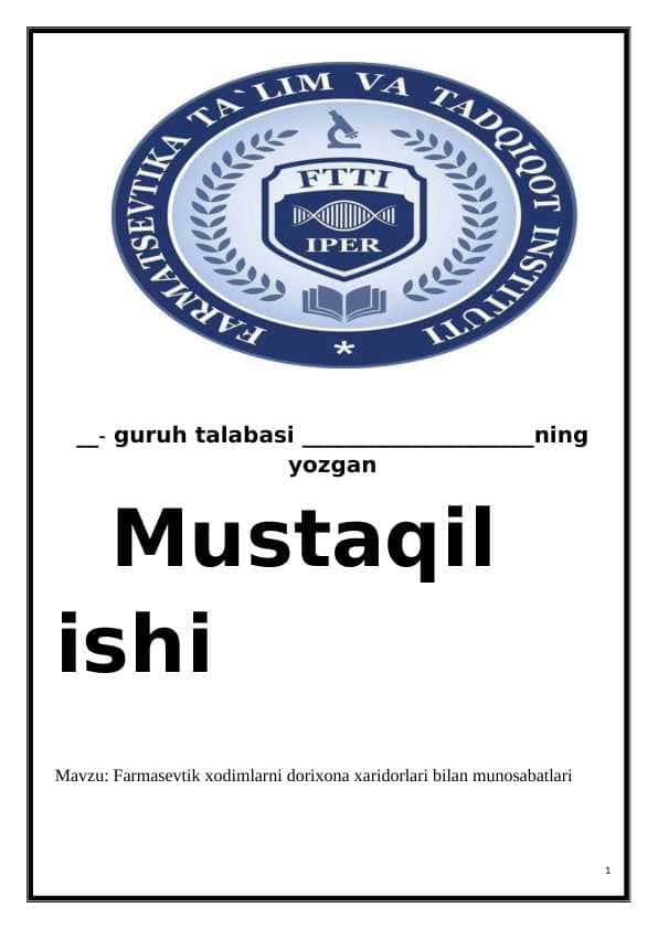 Farmasevtik xodimlarni dorixona xaridorlari bilan munosabatlari