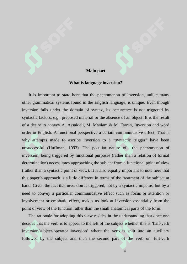 The principle of language inversion 5