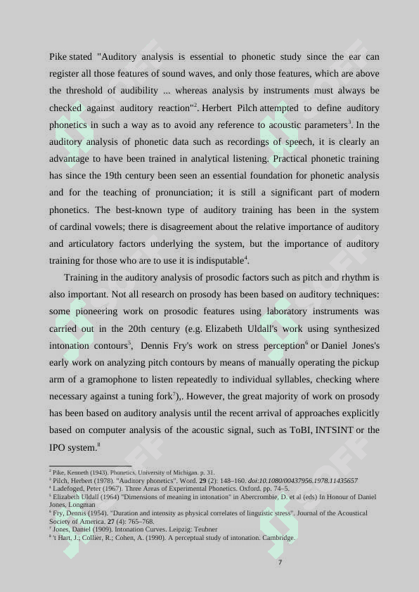 Auditory (perceptive) phonetics of English language 7