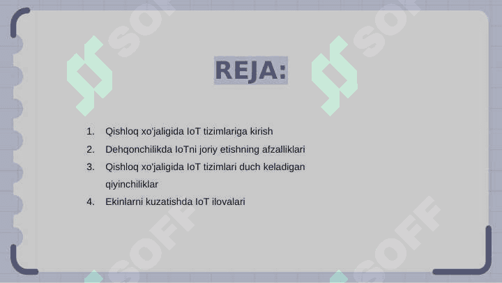 Qishloq xo'jaligida IoT tizimlari 2
