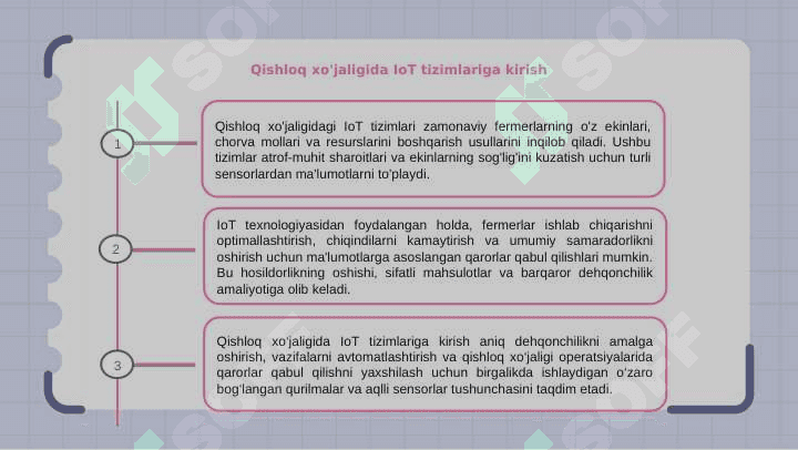 Qishloq xo'jaligida IoT tizimlari 3