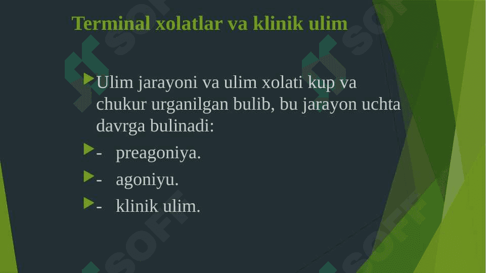 Terminal xolatlar va reanimatsiya asoslari 6