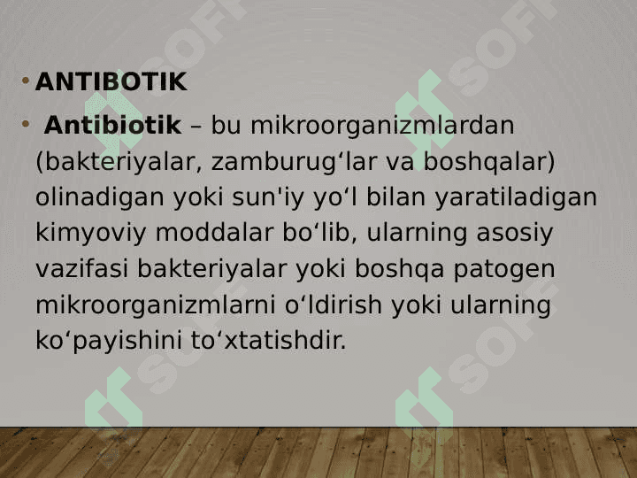 Bakteriyalarning antibiotiklarga chidamli shakllarini paydo bo`lish mexanizmlari 3