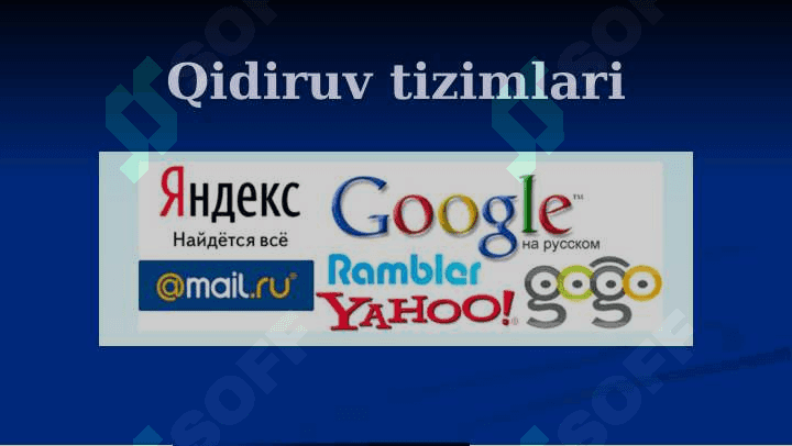 Qidiruv tizimlari. Elektron pochta 3