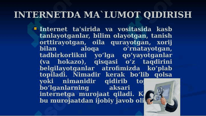 Qidiruv tizimlari. Elektron pochta 4