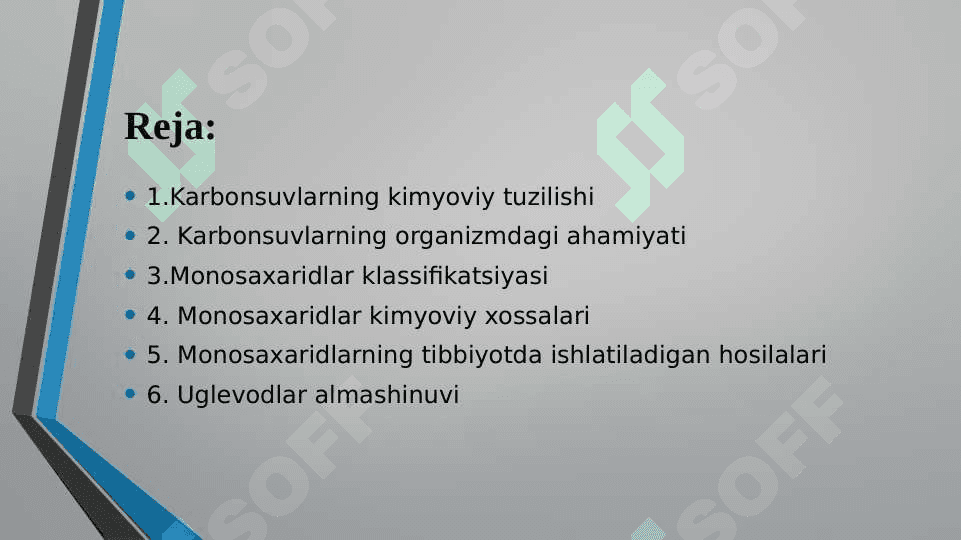 Karbonsuvlar .  Monosaxaridlar 2
