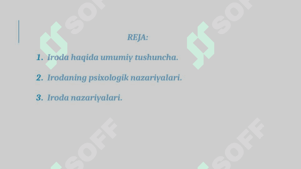 Iroda nazariylari 2