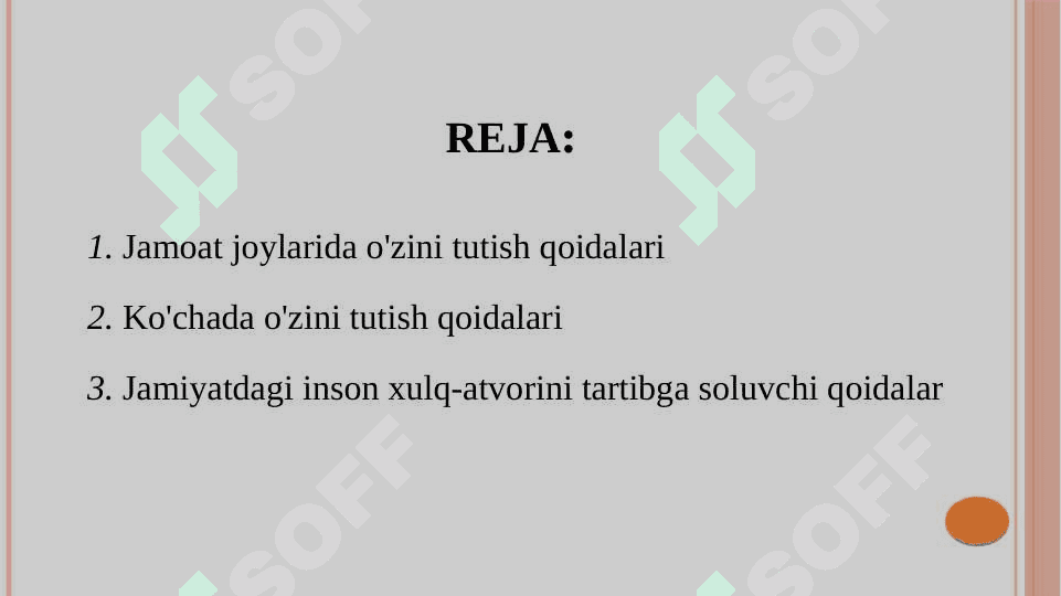 Jamoat joylarida o’zini tutish etiketi 2