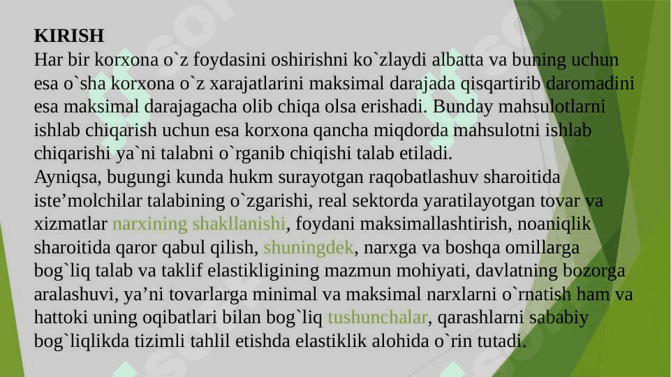 Elastiklik koffitsienti yordamida bozor talabini baholash 2