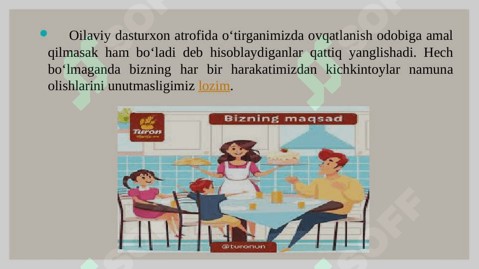 Oshxona etiketi 3