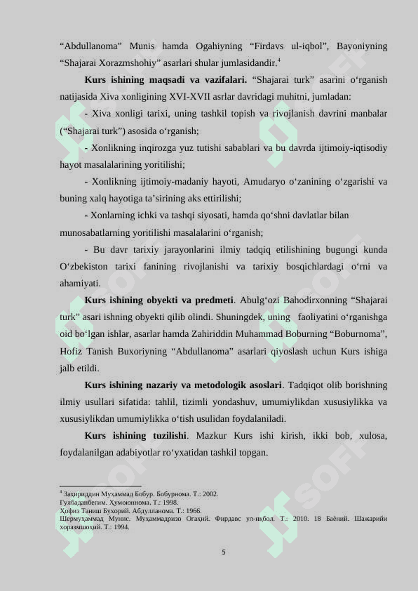 Abulg‘oziy Bahodirxonning “Shajarai turk” asarida timsollar silsilasi va mahorati masalasi 5