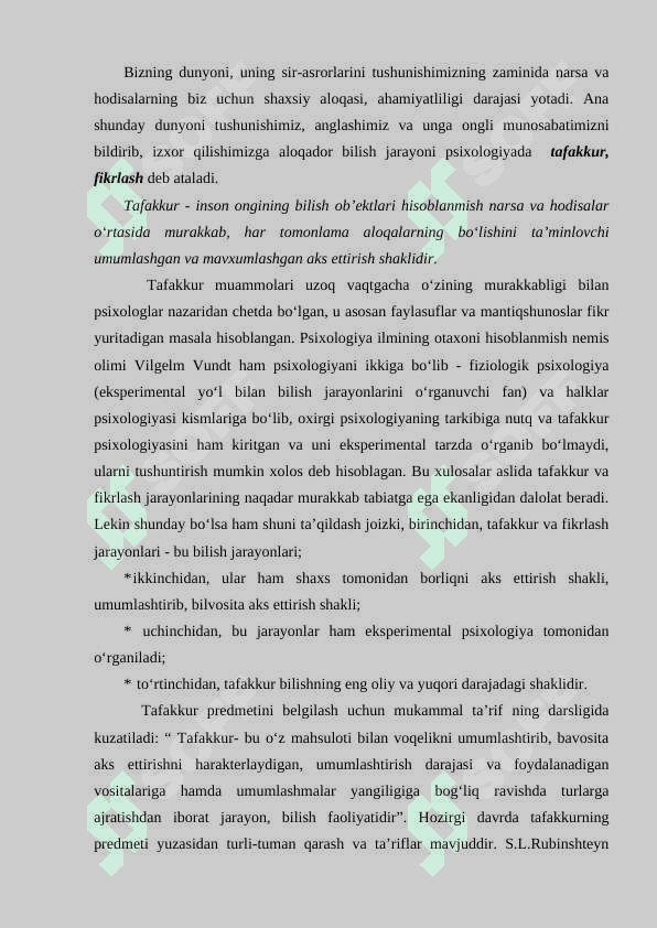 TAFAKKUR OPERATSIYALARI 2