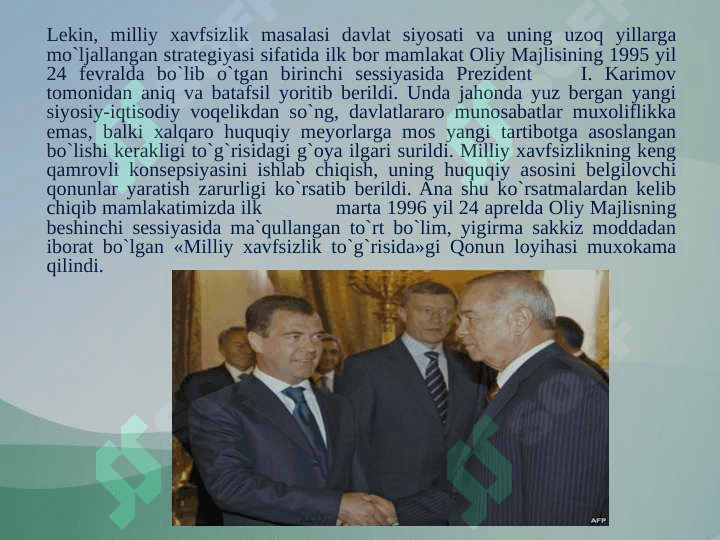 Mamlakatimiz milliy xavfsizlik tizimining shakllanishi va mustahkamlanishi 3