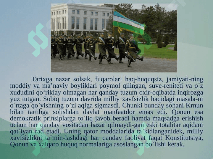 Mamlakatimiz milliy xavfsizlik tizimining shakllanishi va mustahkamlanishi 4