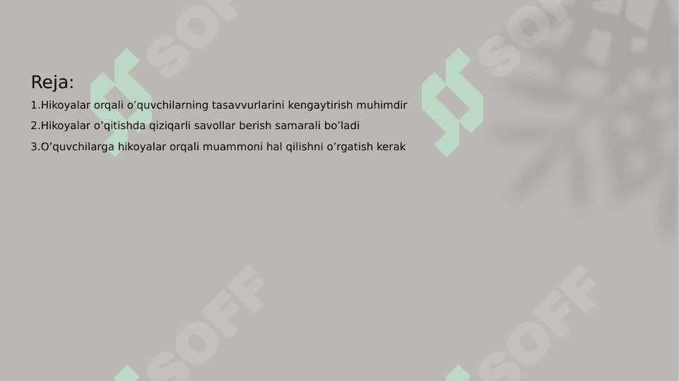 Sinfdan tashqari oʼqish darslarida hikoya oʼqitish darslarini tahlil qilish 2