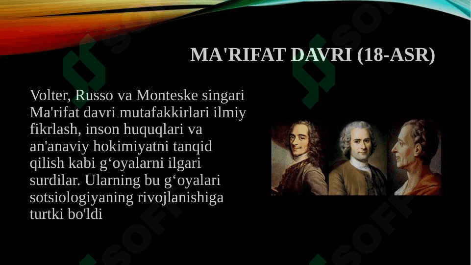 G’arbda  sotsiologiyaning vujudga kelishi 6