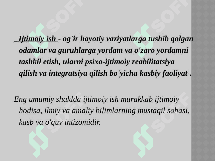 Chet elda ijtimoiy ish asoslari. Ijtimoiy ish kasbi zamonaviy talablar. 3