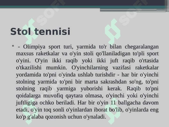 Stol tennisi.To'plar bilan mahsus mashqlar bajarish. 2 3