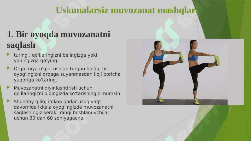 Muvozanat saqlash mashqlarini bajarish 2 2