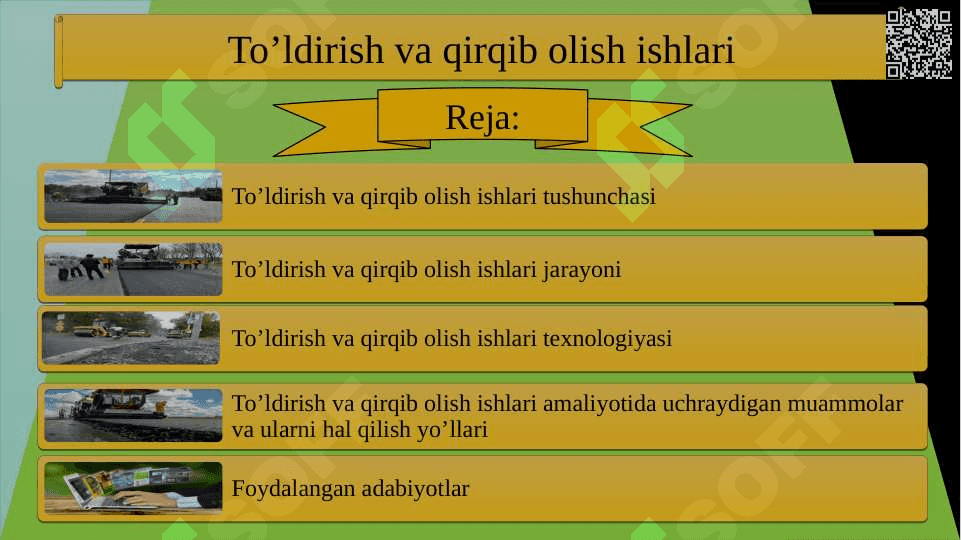 To’ldirish va qirqib olish ishlari 2