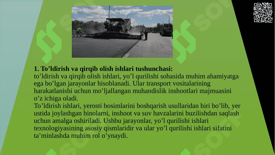 To’ldirish va qirqib olish ishlari 3
