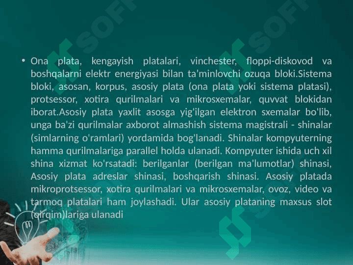 Tizimli blokning tarmoq quvvati blokiga xizm-fayllar.org.files 8